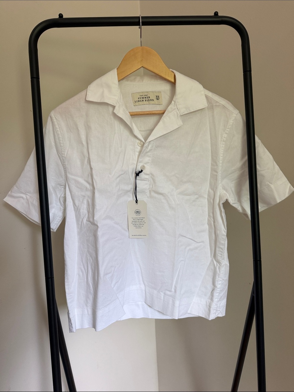 Abercrombie & Fitch Summer Linen Blend Popover Shirt